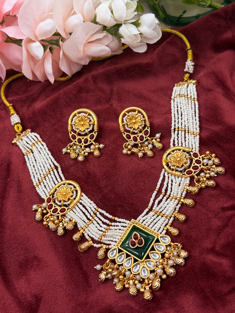 Rajwadi Premium Necklace with earrings