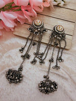 Load image into Gallery viewer, Kashmiri Oxidized jhumki