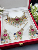 Load image into Gallery viewer, Monalisa Rani Royal Polki Choker Set
