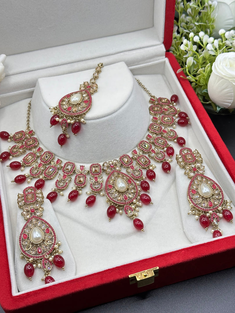 Jannat Polki Indian Necklace Set