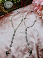 Load image into Gallery viewer, चांदी की पायल अंगूठी के साथ जुड़ी हुई