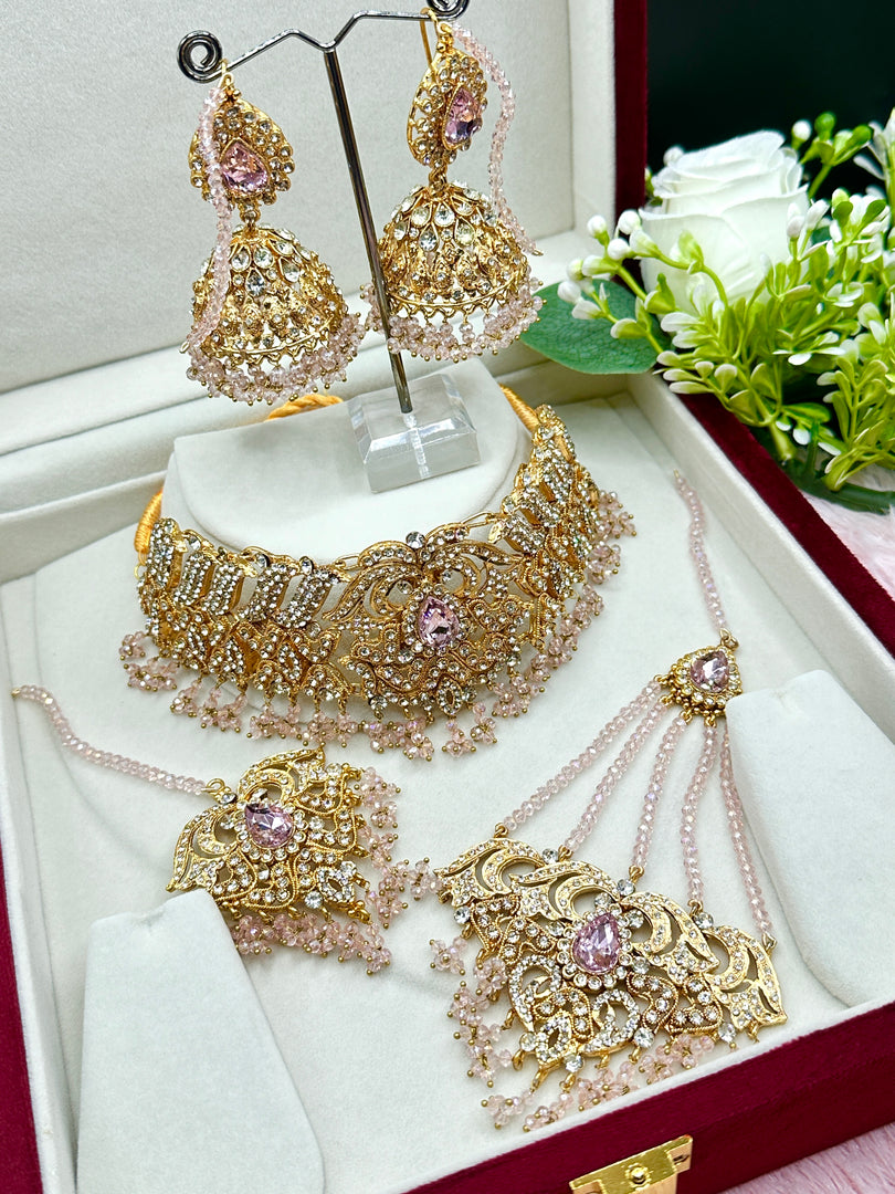 Zamila baby pink Pakistani Set