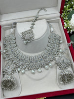 Load image into Gallery viewer, Afsara High Quality Polki Semi Bridal Necklace Set
