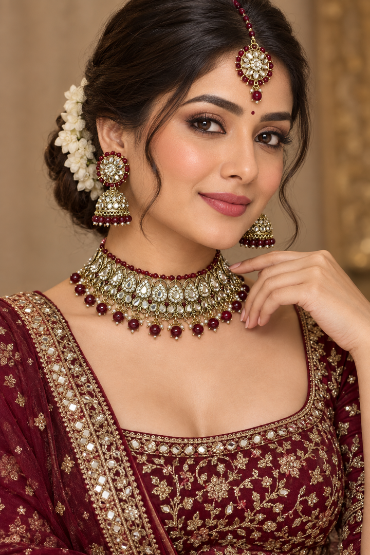 Ruhali Mirror Necklace Set