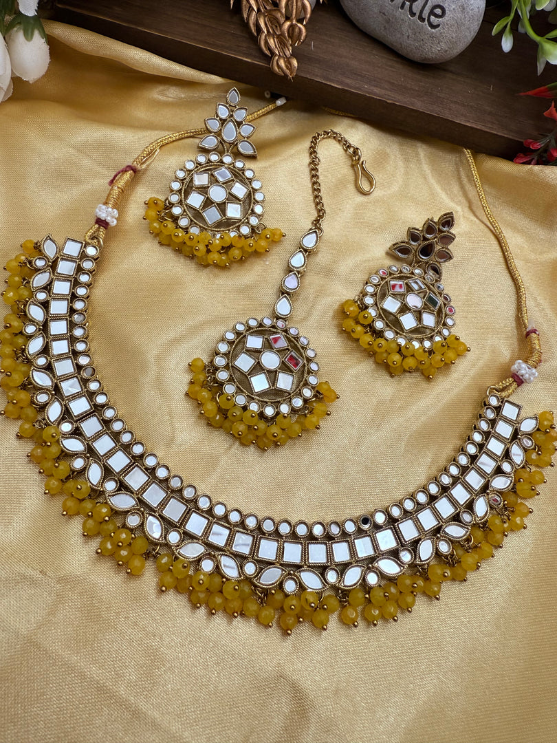 Kanchan Mirrror Necklace Set