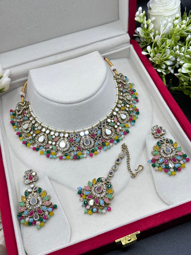 Kimmy mirror necklace set