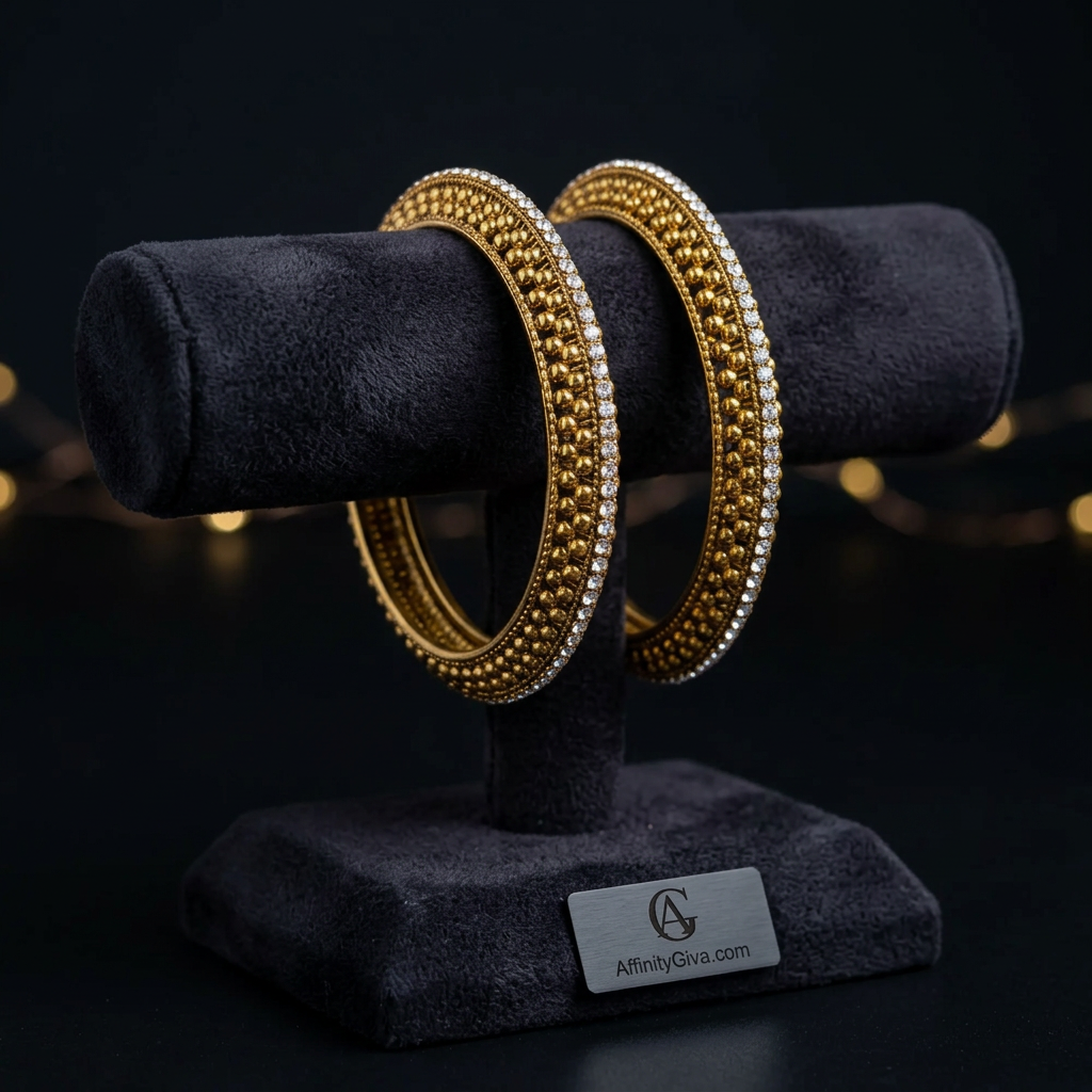 Minakshi Antique Gold Kada