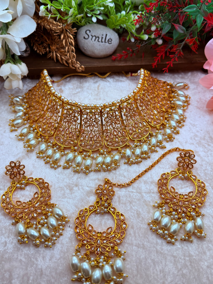 Zeenath Polki Choker Set