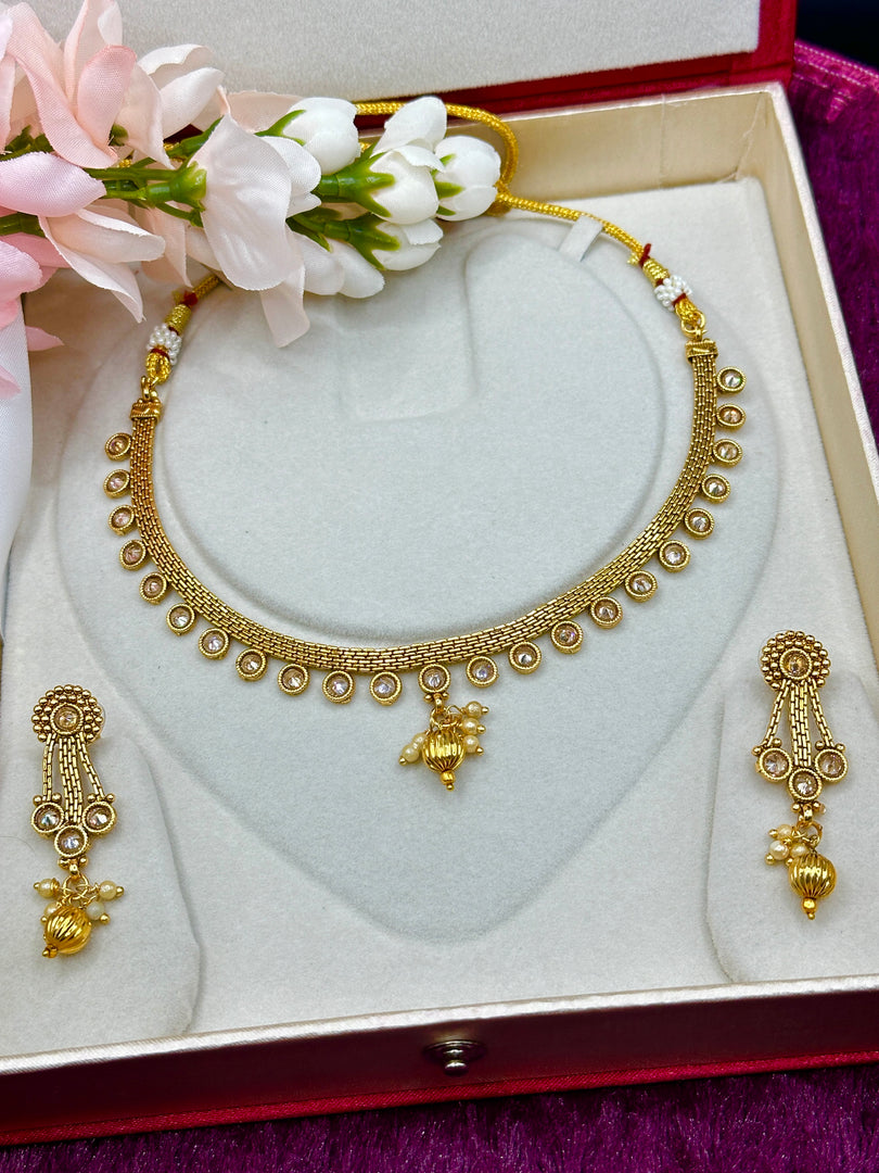 Gold platted Indian Necklace