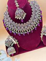 Load image into Gallery viewer, Afsara High Quality Polki Semi Bridal Necklace Set
