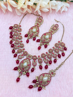 Load image into Gallery viewer, Jannat Polki Indian Necklace Set
