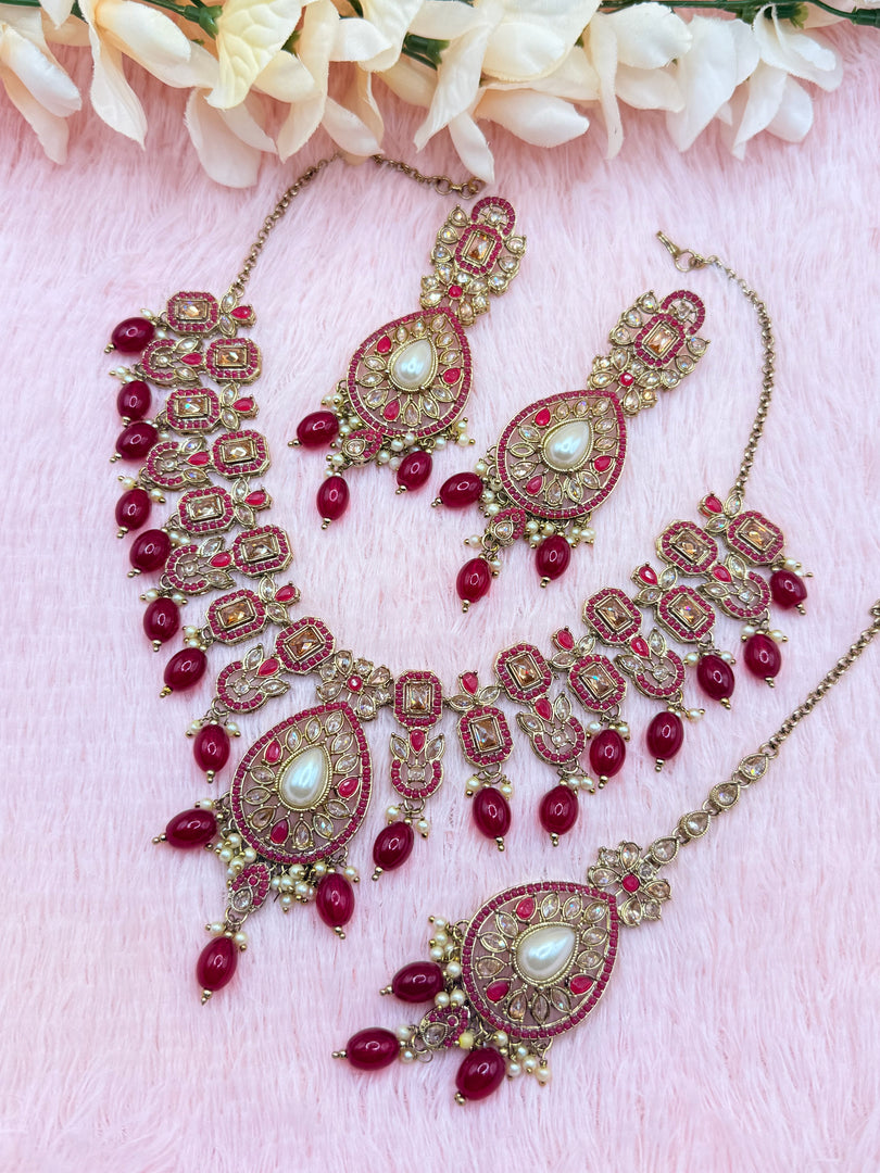 Jannat Polki Indian Necklace Set