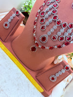 Load image into Gallery viewer, Shuvangi Ruby Silver AD Set
