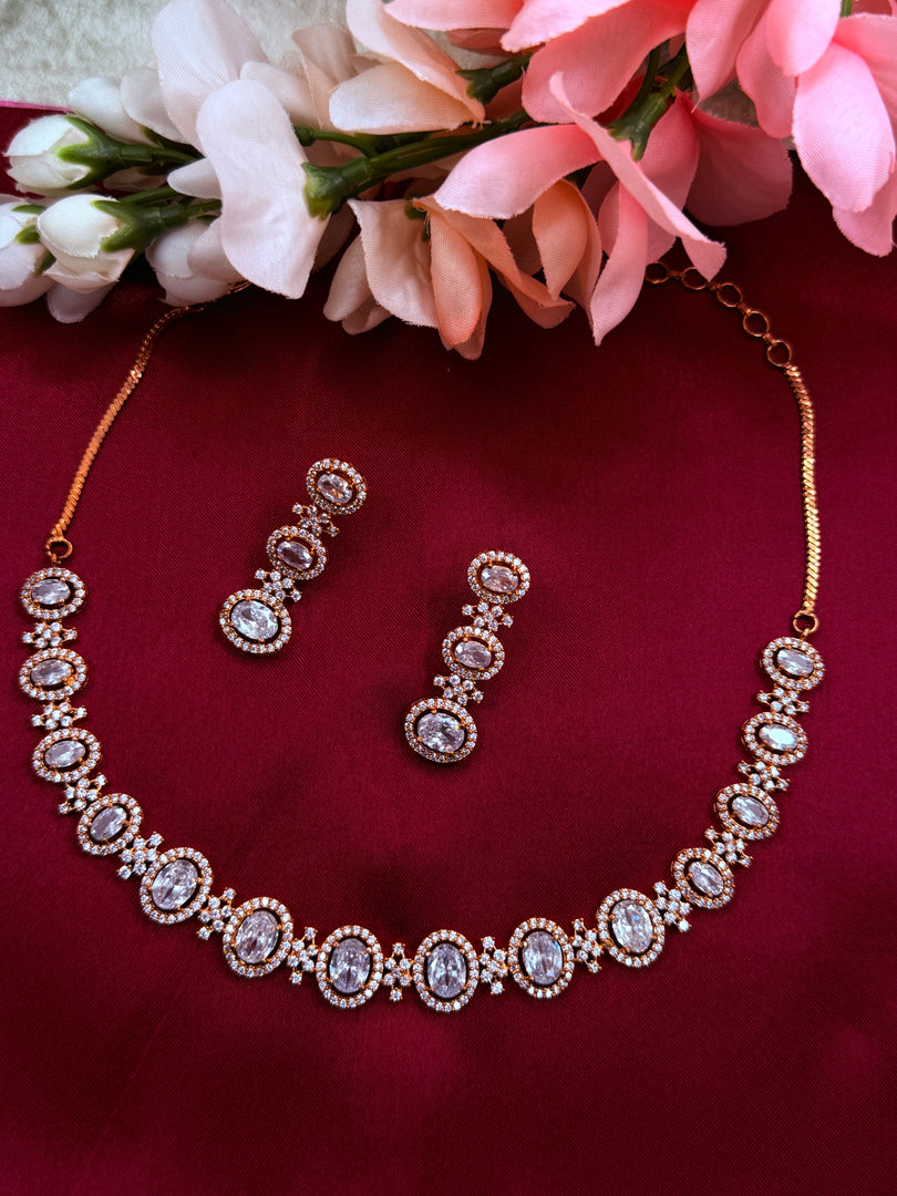 American Diamond Necklace Set
