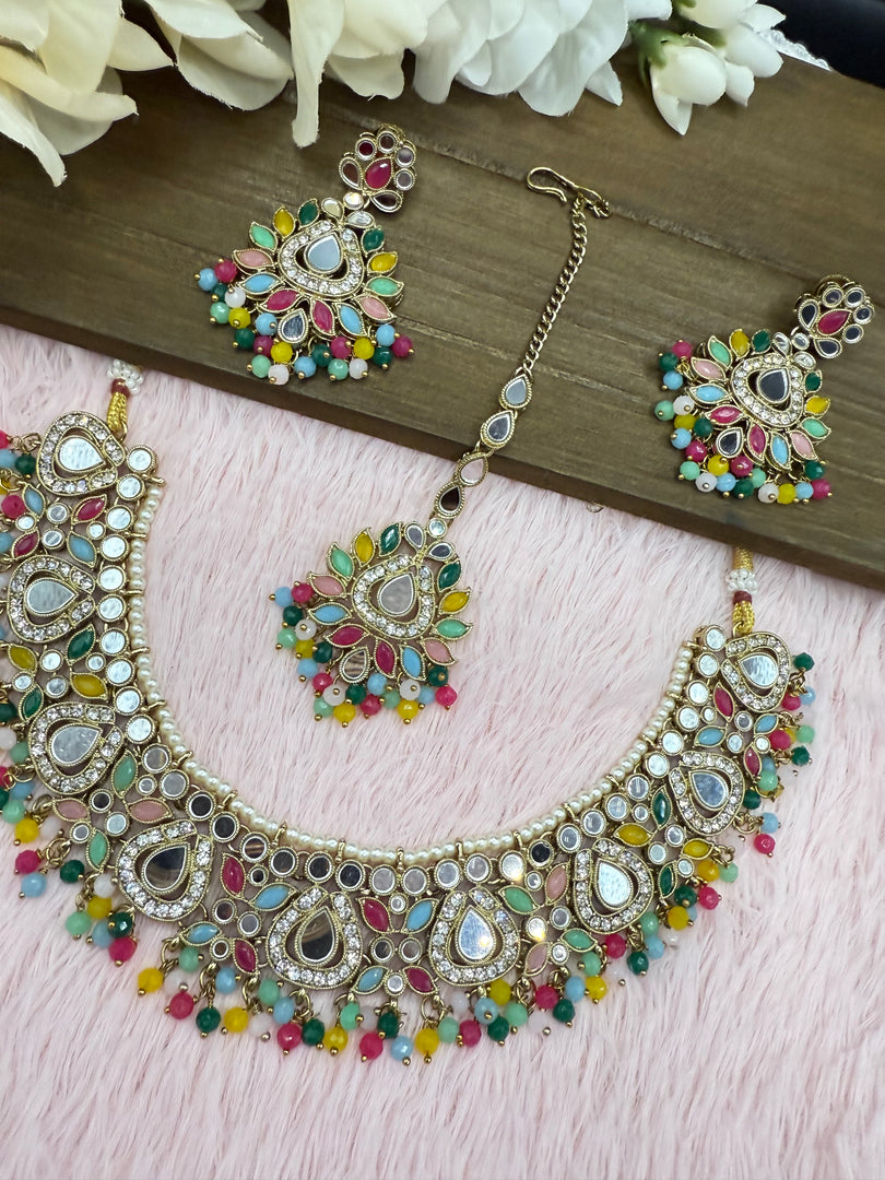 Kimmy mirror necklace set