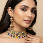 Load image into Gallery viewer, Lalita Stone Indian choker set