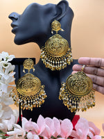 Load image into Gallery viewer, Peepal leaf Golden Pakistani Tikka Set