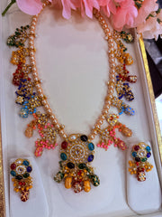 Navratan Pearl Kundan Mala