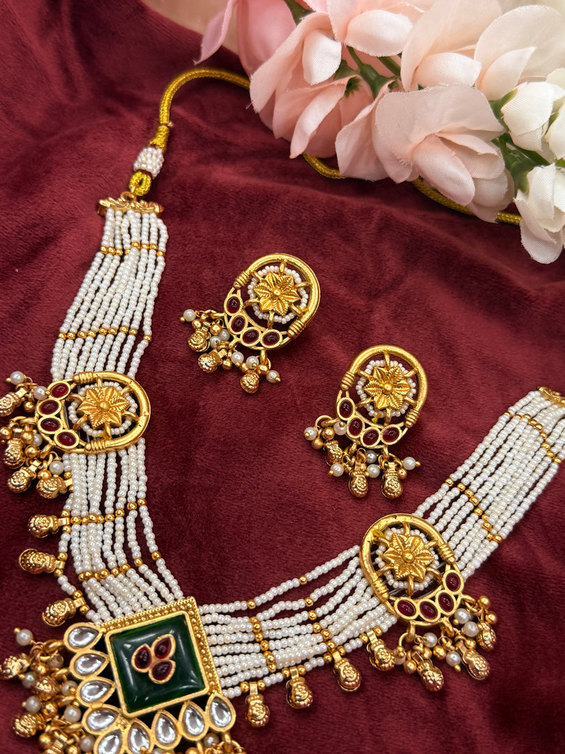 Rajwadi Premium Necklace with earrings