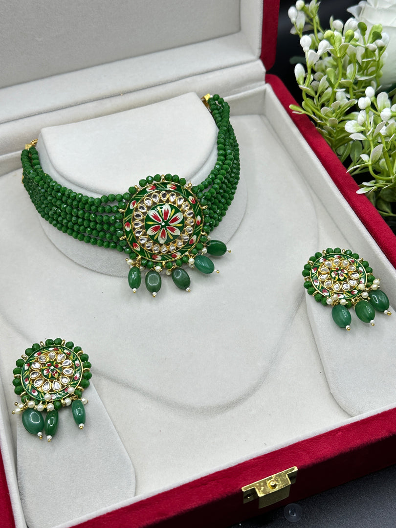 Meenakari Indian Choker Set