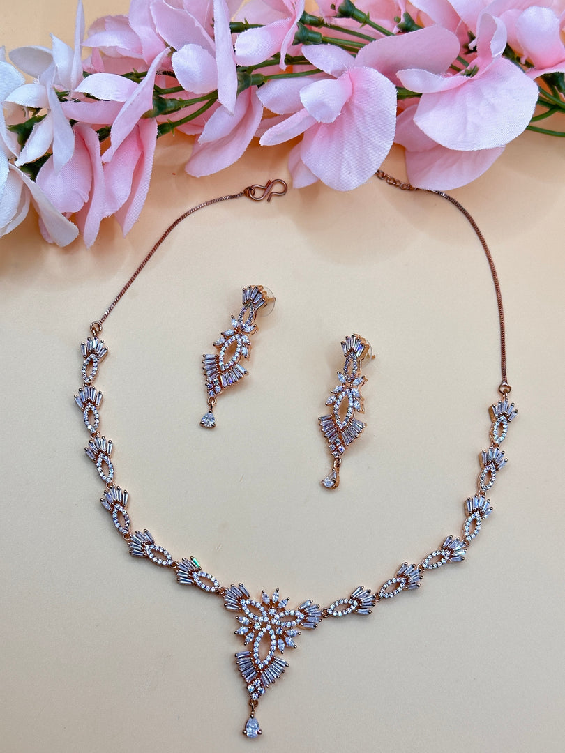 Shalin American Diamond Necklace set