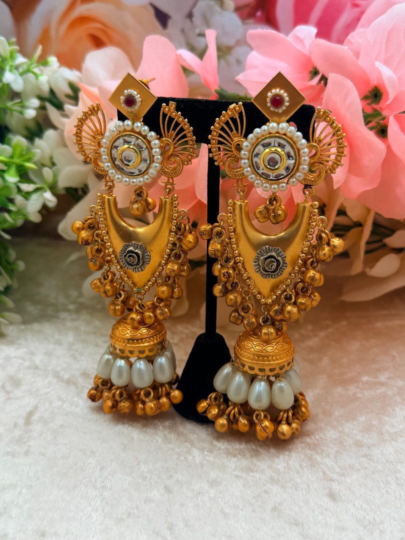 Golden Kashmiri jhumki