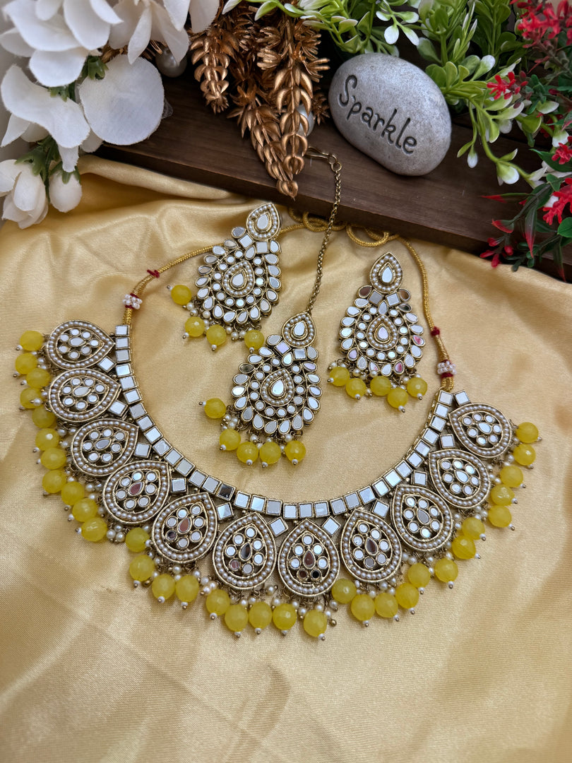 Ahana Mirror Necklace Set