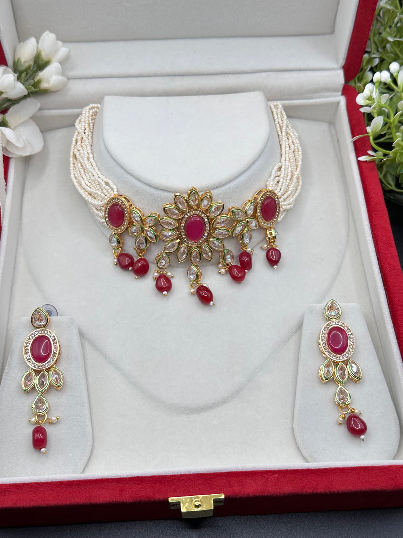 Glass Kundan set