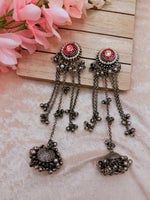 Load image into Gallery viewer, Kashmiri Oxidized jhumki