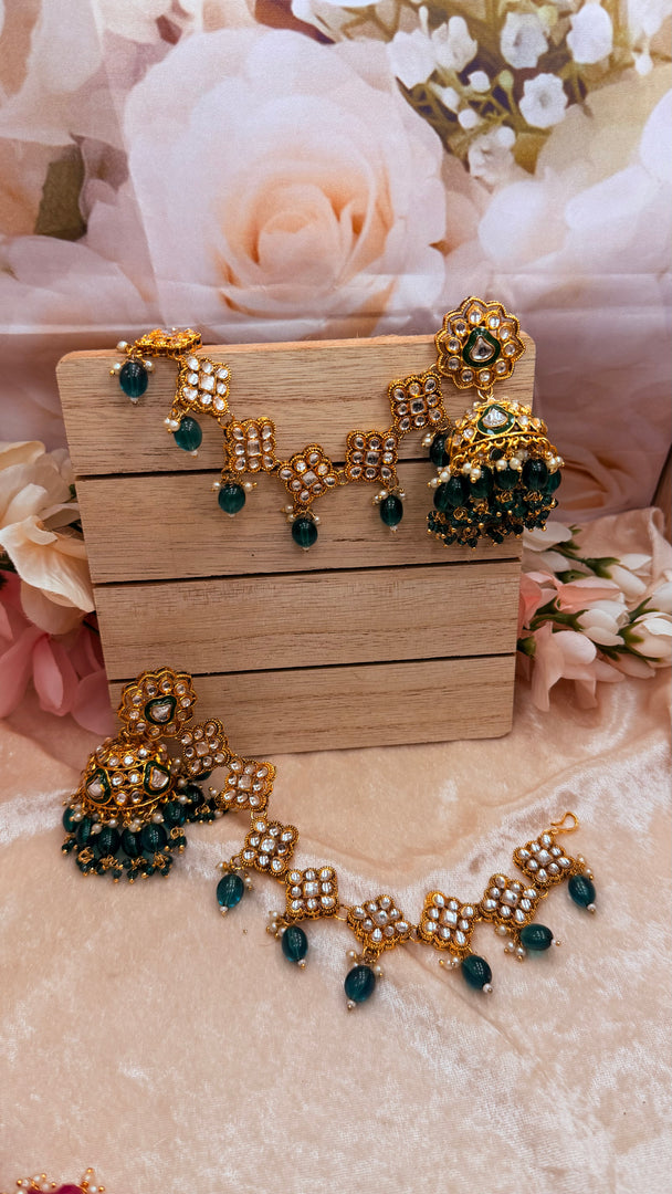 Kundan bahubali earrings
