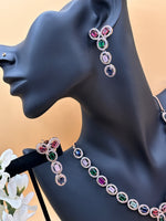 Load image into Gallery viewer, Ad Asiana Necklace set In Rose Gold
