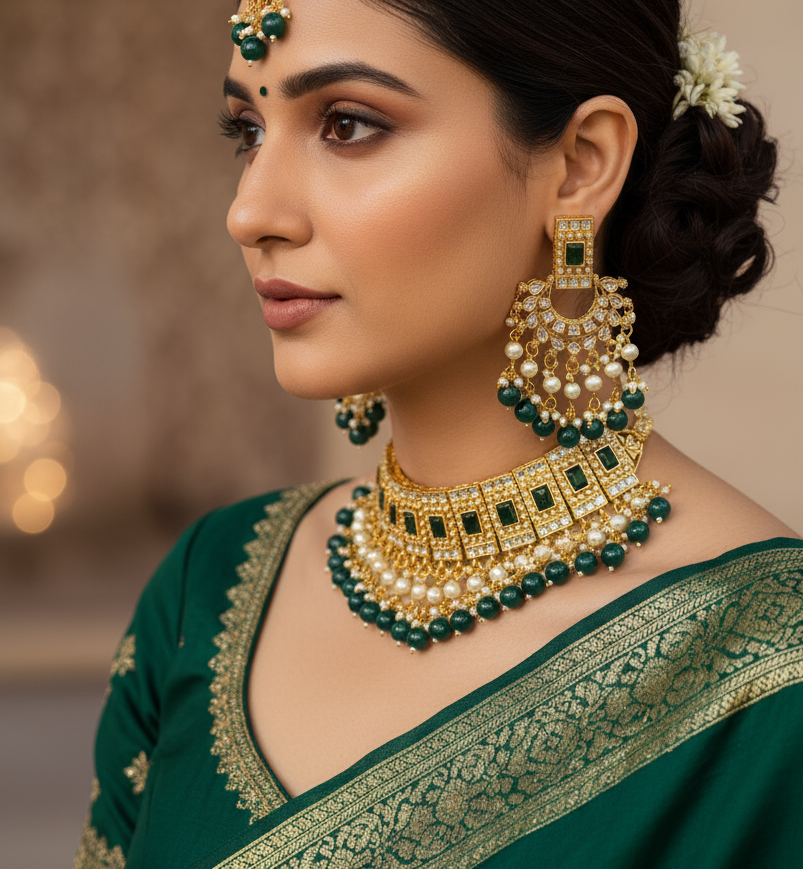 रमोला कुंदन चोकर सेट