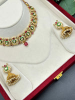 Load image into Gallery viewer, Padma matte Gold Plated set
