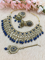 Load image into Gallery viewer, Insha Pearl Drop Polki Choker Set
