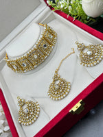 Load image into Gallery viewer, Bling Choker Set comes with Tikka Earring Set
