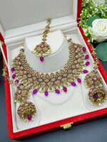 Load image into Gallery viewer, Afsara High Quality Polki Semi Bridal Necklace Set
