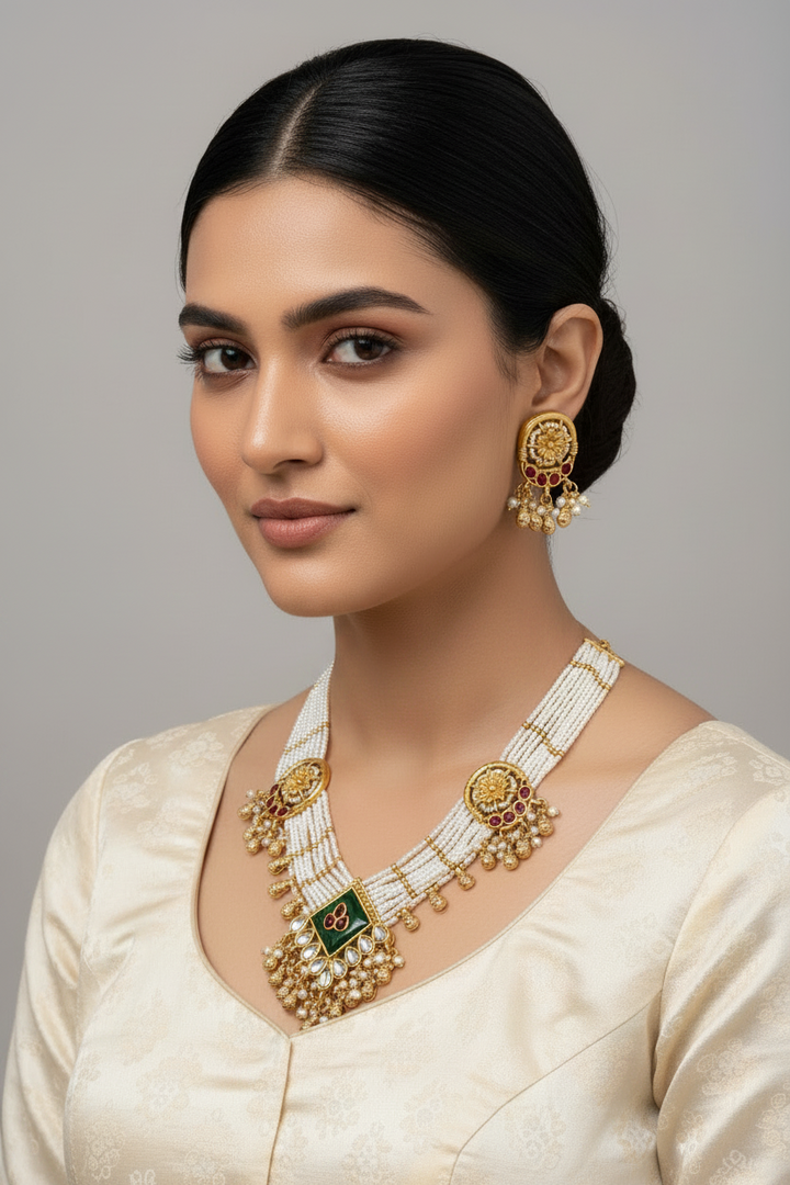 Rajwadi Premium Necklace with earrings
