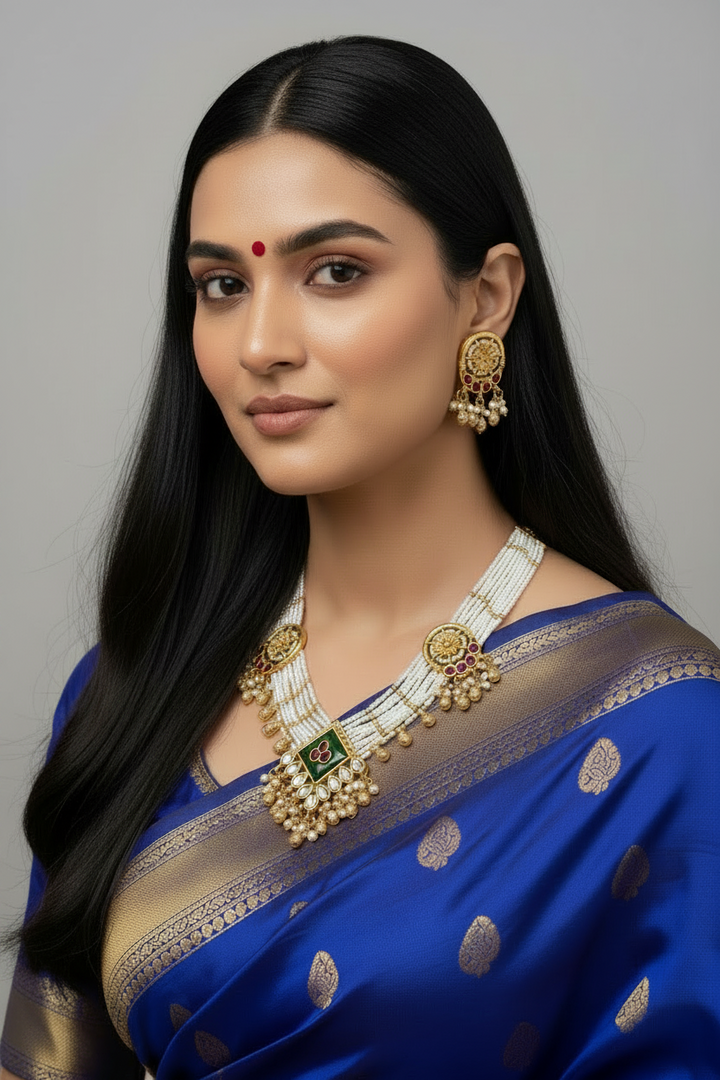 Rajwadi Premium Necklace with earrings