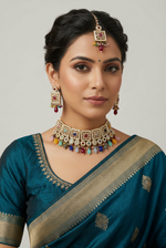 Load image into Gallery viewer, Kusum Polki Indian Choker Set