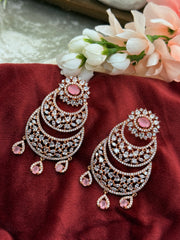 American Diamond RoseGold Earring