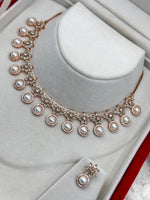 Load image into Gallery viewer, American Diamond Necklace Earring Set
