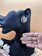rose gold American diamond earrings