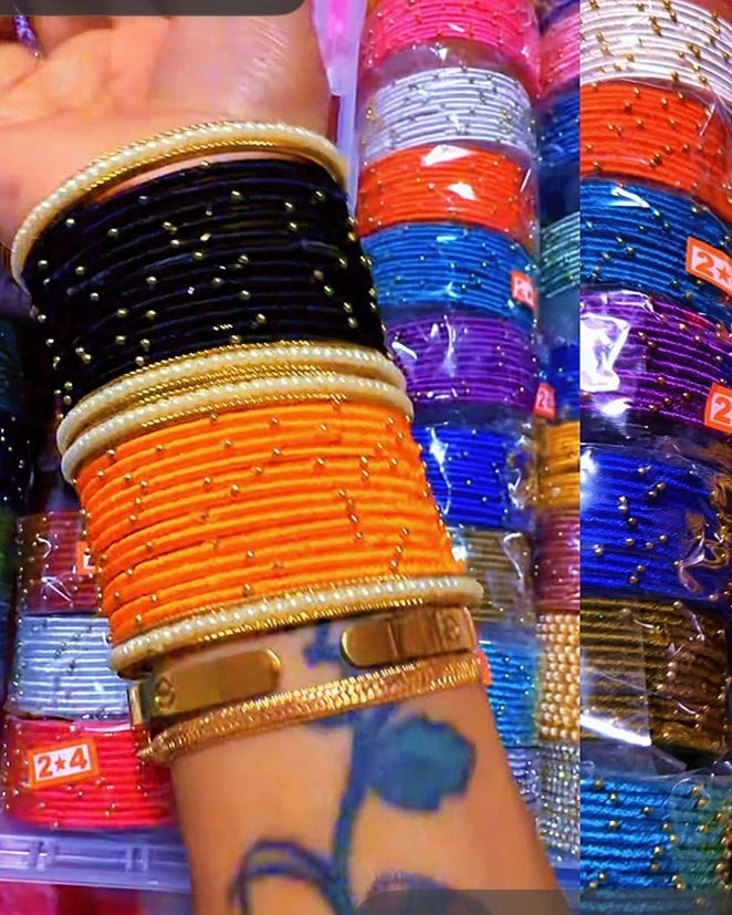 Set of 36 Tread Bangles with side kadas
