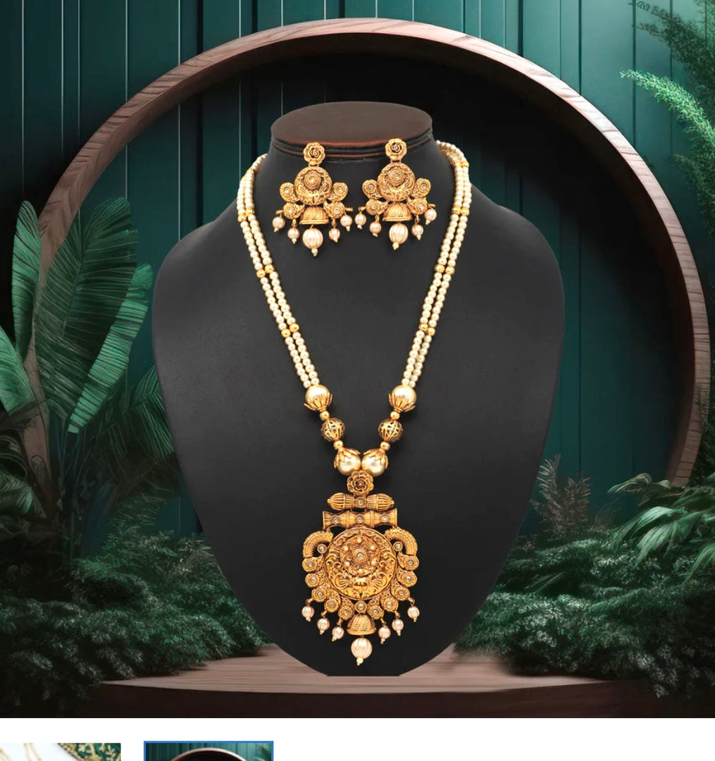 Mahi matte gold Necklace Set