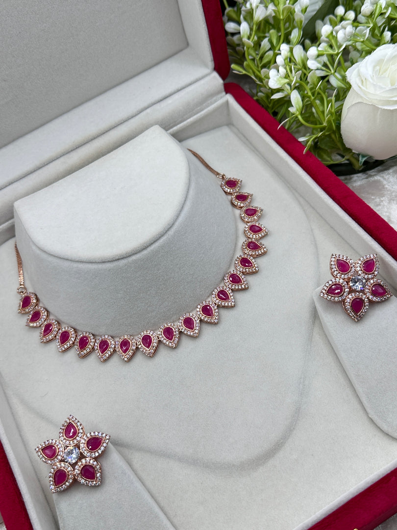 Shaifa American Diamond Necklace Set