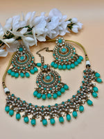 Load image into Gallery viewer, Keisha Mint green Color Indian Choker Set
