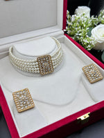 Load image into Gallery viewer, Kundan pearl choker set
