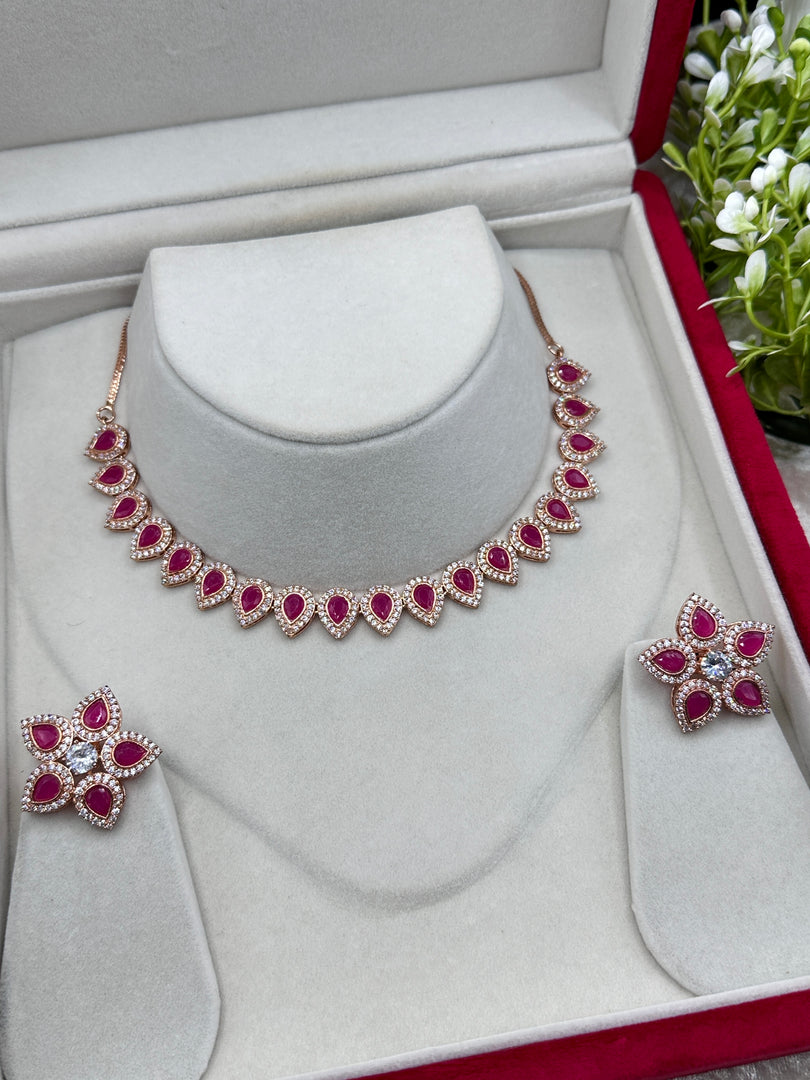 Shaifa American Diamond Necklace Set