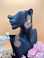 Load image into Gallery viewer, RoseGold Trending American Diamond Earrings