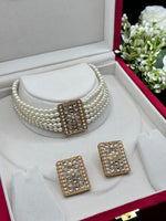 Load image into Gallery viewer, Kundan pearl choker set
